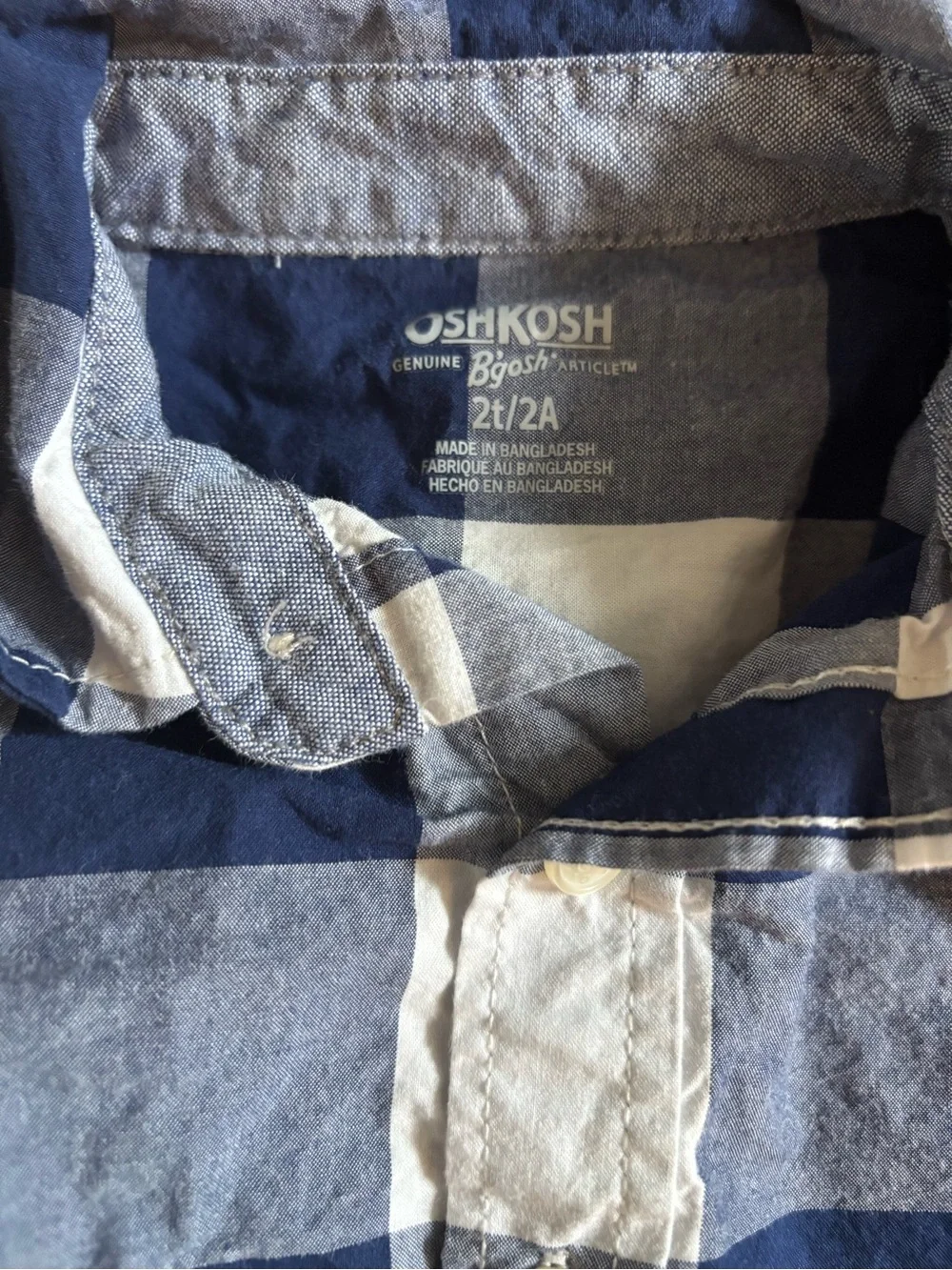 OshKosh Bgosh lightweight plaid